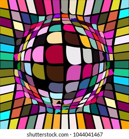 background colorful ball of squares. Vector