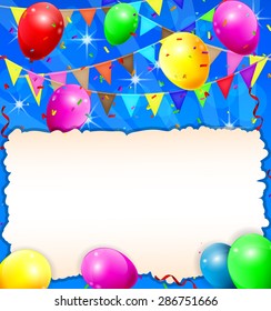 background with colorful balloons 
