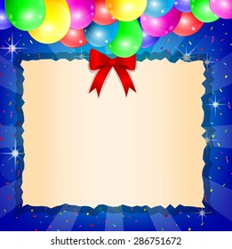 background with colorful balloons 
