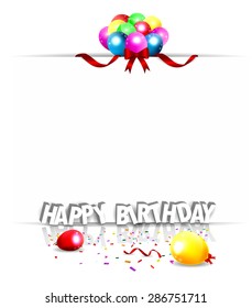 background with colorful balloons 

