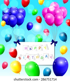 background with colorful balloons 

