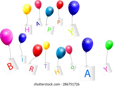 background with colorful balloons 
