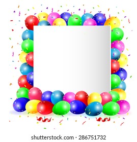 background with colorful balloons 
