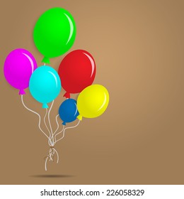 Background with colorful balloons. Vector 10 EPS.  