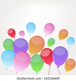 Background with colorful baloons