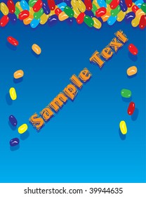 background with colorful bonbon
