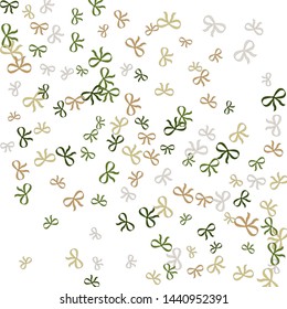 Background with Colorful Bows. Trendy Pattern for Postcard, Print, Banner or Poster. Little Pretty Bows For Party Decoration, Wedding, Birthday or Anniversary Invitation. 
