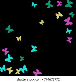 Background with Colorful Butterflies