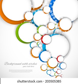 Background with colorful circles