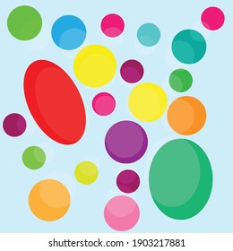 background with colorful circles isolated