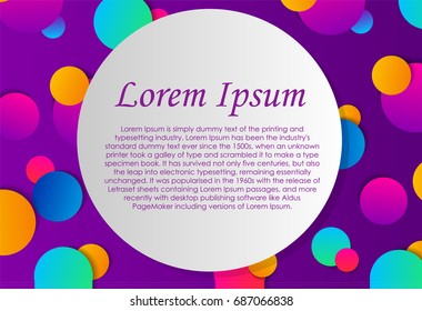 Background with colorful circles.vector illustration.