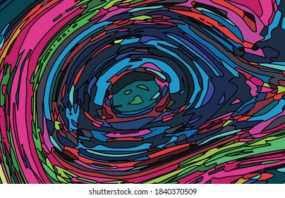 Background colorful circular lines motion effect abstract.