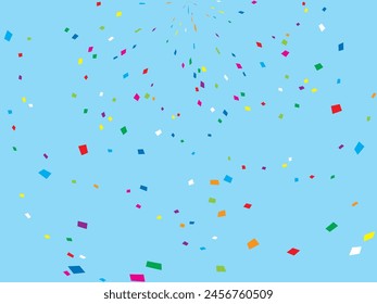 Background with colorful confetti dancing