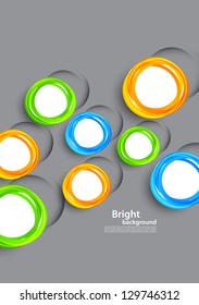 Background with colorful cut out circles