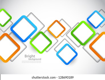 Background with colorful cut out squares