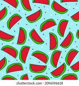 Background of colorful cute watermelon