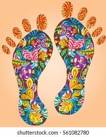 background with colorful decorative traces