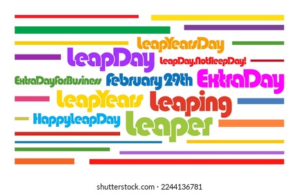 background colorful design leap year. vector illustration.