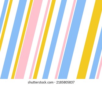 Background with colorful diagonal blue,  pink, yellow, white lines 