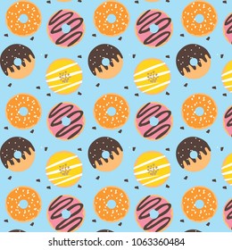 Background colorful of donuts.