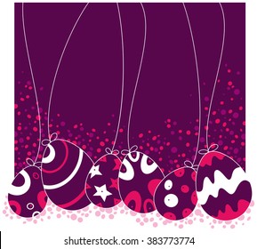 Background with colorful Easter eggs in the Christian feast