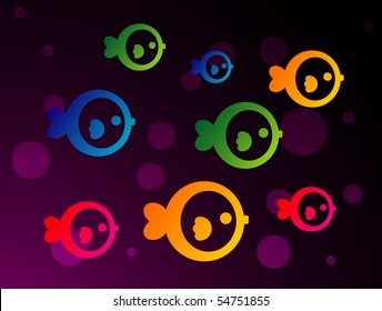 background with Colorful fish