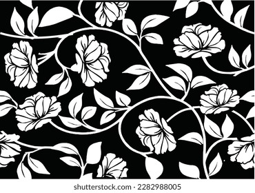 Fondo Colorido diseño de repetición floral para textiles e impresiones digitales