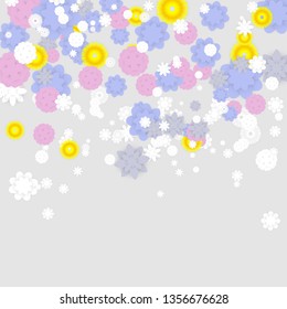 Background with Colorful Flowers