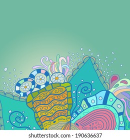 Background with colorful flowers