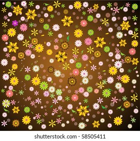 background with colorful flowers
