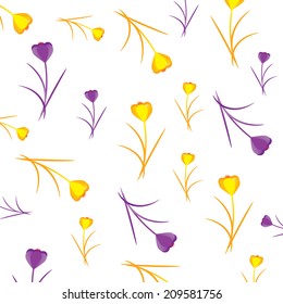 Background with a colorful  flowers .vector