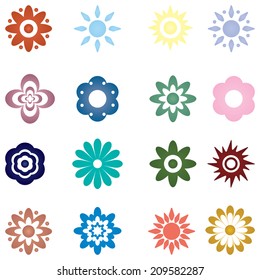 Background with a colorful  flowers .vector
