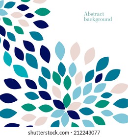 Background with colorful flowers, vector illustration