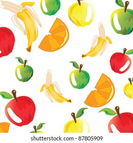 Background with colorful fruits pattern