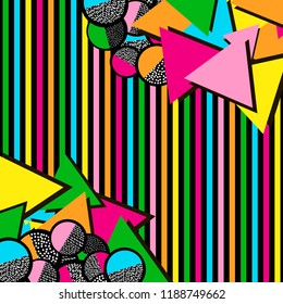 Background with colorful geometric figures. Vector illustration.