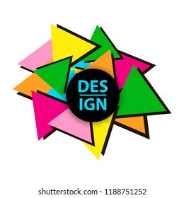 Background with colorful geometric figures. Vector illustration.