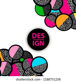 Background with colorful geometric figures. Vector illustration.