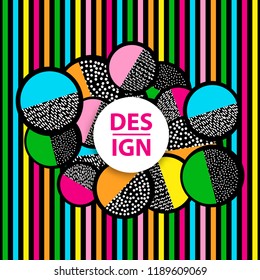 Background with colorful geometric figures. Vector illustration.
