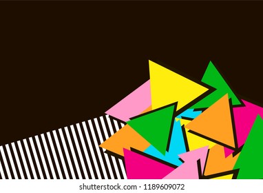 Background with colorful geometric figures. Vector illustration.