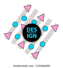 Background with colorful geometric figures. Vector illustration.