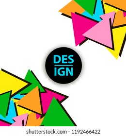 Background with colorful geometric figures. Vector illustration.