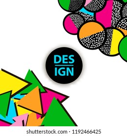 Background with colorful geometric figures. Vector illustration.