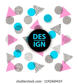 Background with colorful geometric figures. Vector illustration.