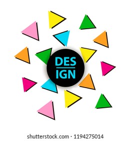 Background with colorful geometric figures. Vector illustration.