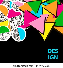 Background with colorful geometric figures. Vector illustration.