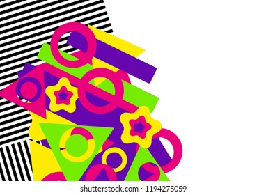 Background with colorful geometric figures. Vector illustration.
