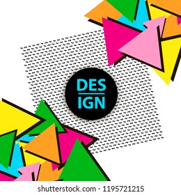 Background with colorful geometric figures. Vector illustration.