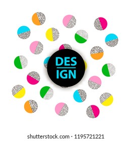 Background with colorful geometric figures. Vector illustration.