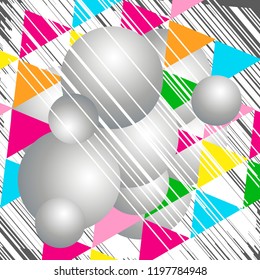 Background with colorful geometric figures. Vector illustration.