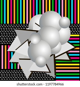 Background with colorful geometric figures. Vector illustration.